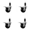 Service Caster 3'' SS Phenolic Swivel 1-1/4'' Expanding Stem Caster Set Total Lock Brake, 4PK SCC-SSEXTTL20S314-PHS-114-4 - alternate 1